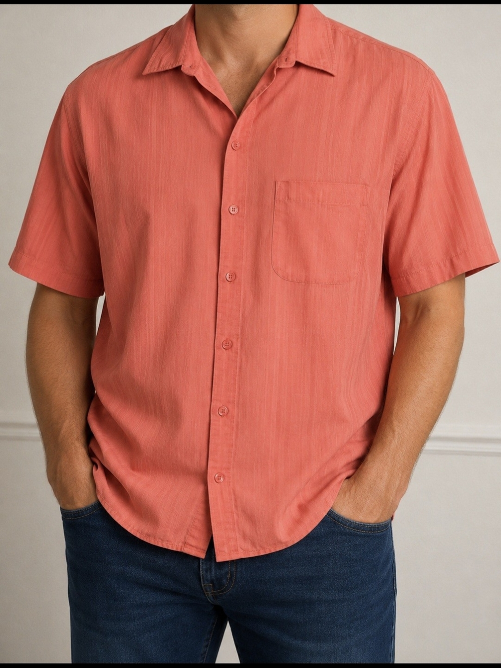 Island Passport Men's Button Up Short Sleeve 2XLT